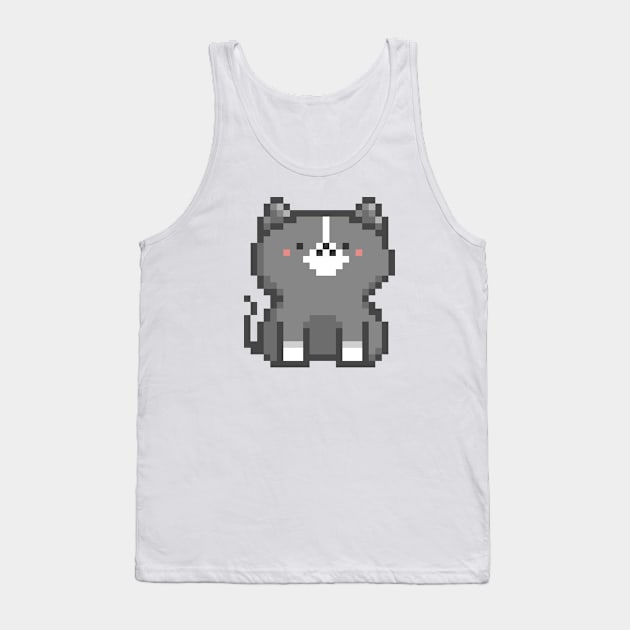 Pixel Quiet Cat 22 Tank Top by Infinite Mew Mew